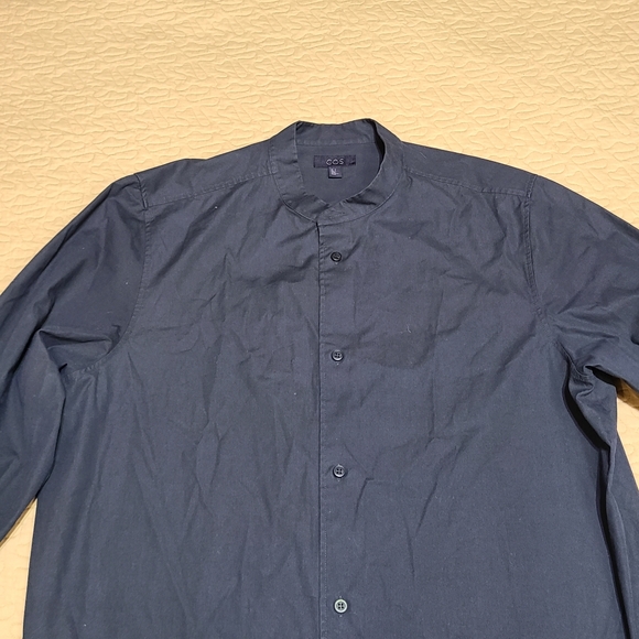 COS Oversized grandad collar button down shirt size S - Picture 3 of 11